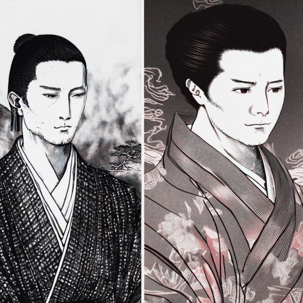 Lord Asano e Kira Kozukenosuke 47 ronin giapponesi