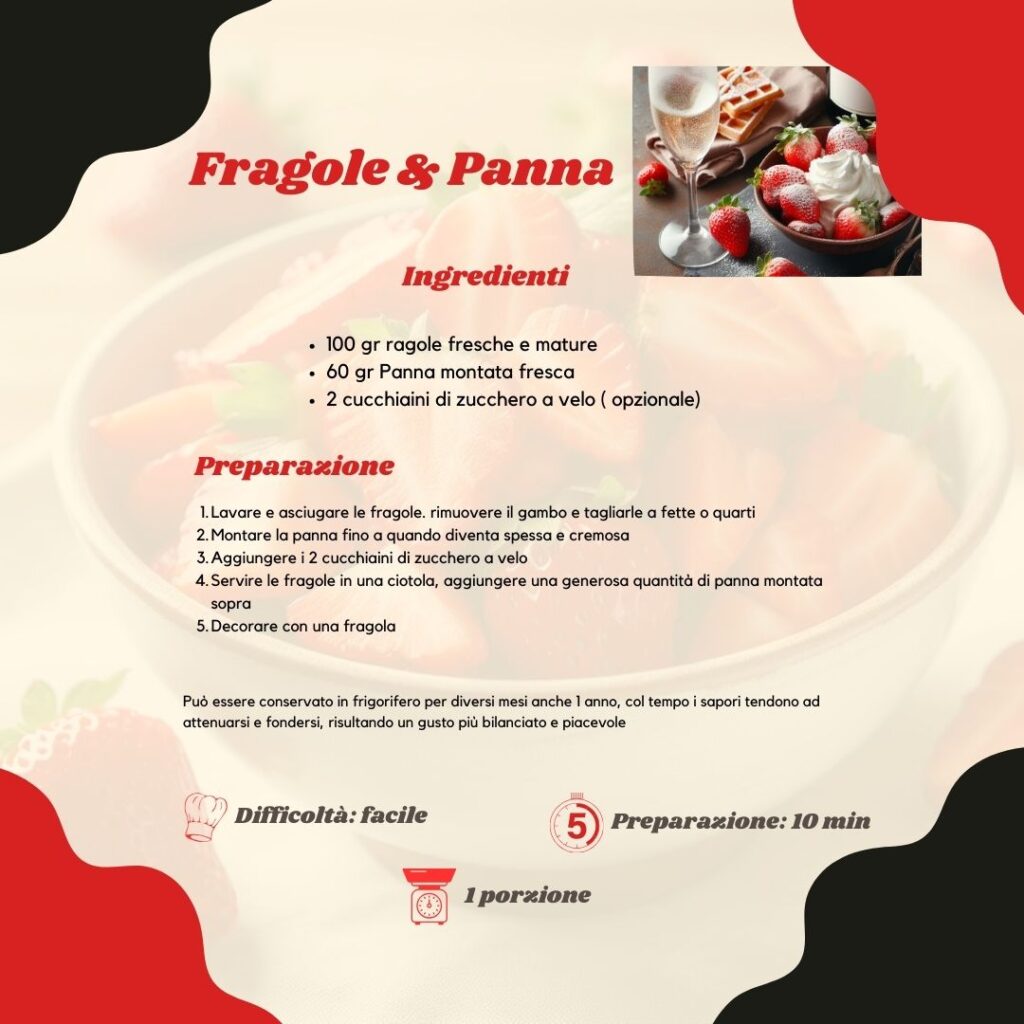 Ricetta fragole e panna