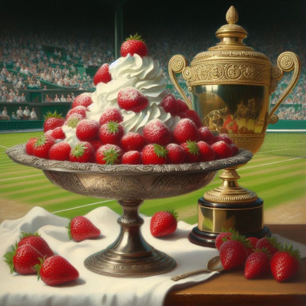 fragole e panna a Wimbledon tradizione